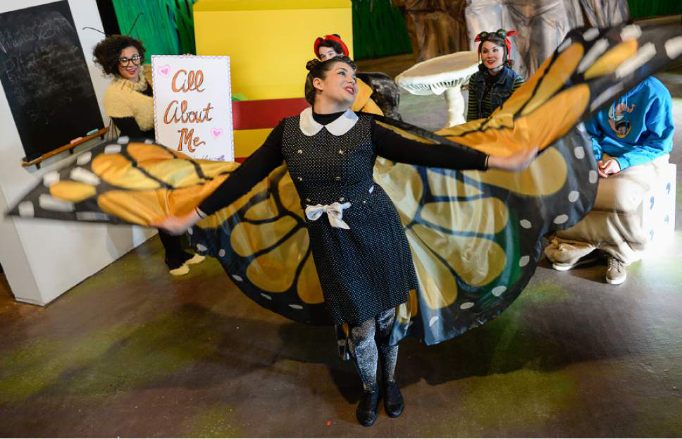 Francisco Kjolseth | The Salt Lake Tribune
Micki Martinez spreads her wings as Butterfly in "Diary of a Worm, a Spider and a Fly,"  Salt Lake Acting Company's offering  as part of its annual children's production.