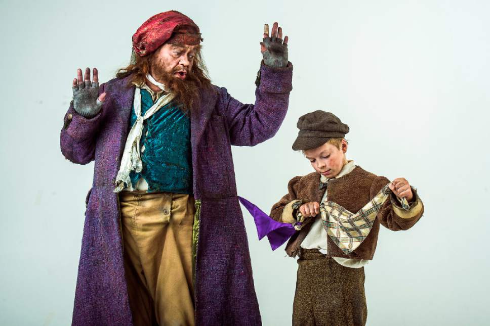 Chris Detrick  |  The Salt Lake Tribune
Bill Nolte, left, plays Fagin and Maxwell Remington is Oliver, in Pioneer Theatre Company's upcoming holiday production of  "Oliver."