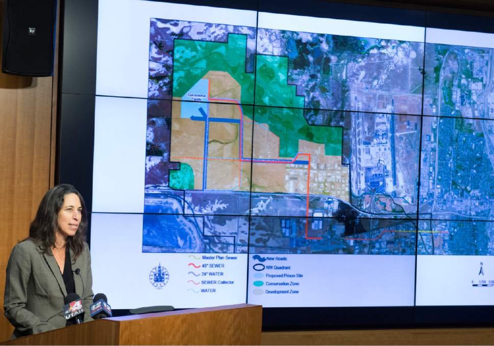 Rick Egan  |  The Salt Lake Tribune

Laura Briefer, director of public utilities, talks about the plan to develop the city's Northwest Quadrant, directly west of Salt Lake City International Airport, and the International Center, Monday, Dec. 5, 2016.
