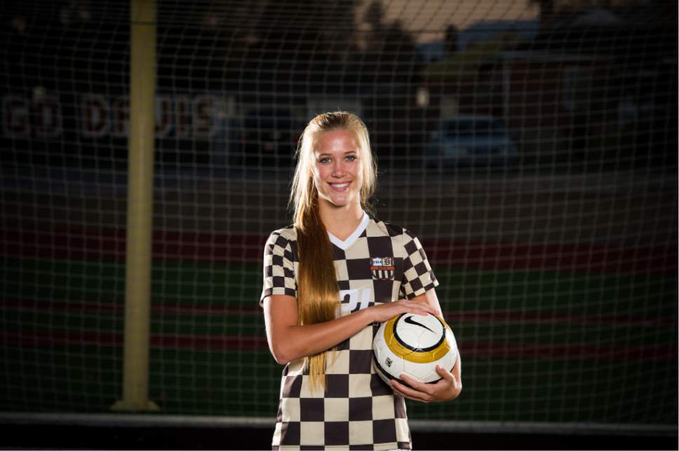 (Alex Gallivan | Special to The Tribune) Davis's Mikayla Colohan, a member of the 2016 Girls Soccer All-Tribune Team