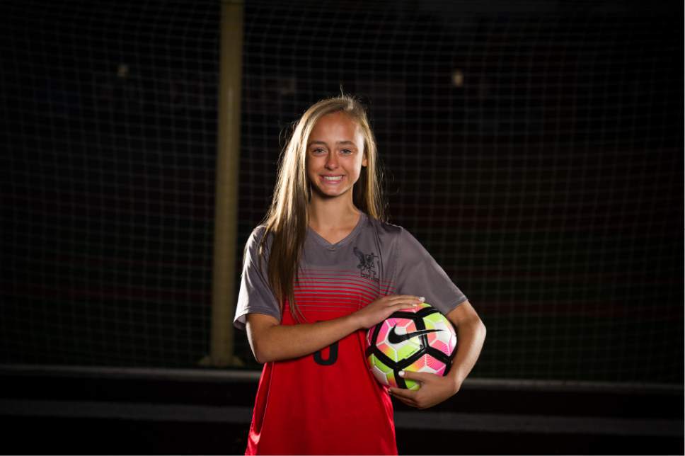 (Alex Gallivan | Special to The Tribune) Alta's Brecken Mozingo, a member of the 2016 Girls Soccer All-Tribune Team