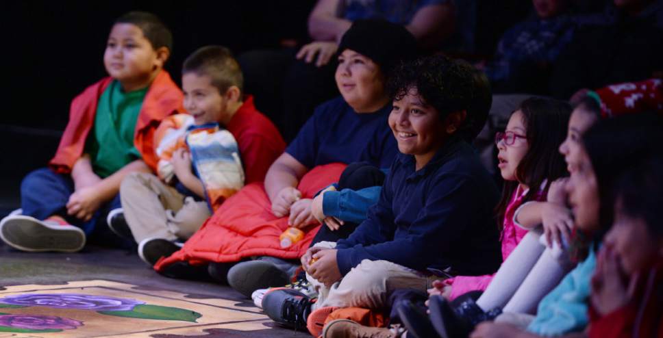 Steve Griffin | The Salt Lake Tribune


Students from Mill Creek and North Star Elementary schools enjoy the performance of Salt Lake Acting Company's annual children's play, "Diary of a Worm, a Spider and a Fly," in Salt Lake City, Thursday, Dec. 8, 2016.