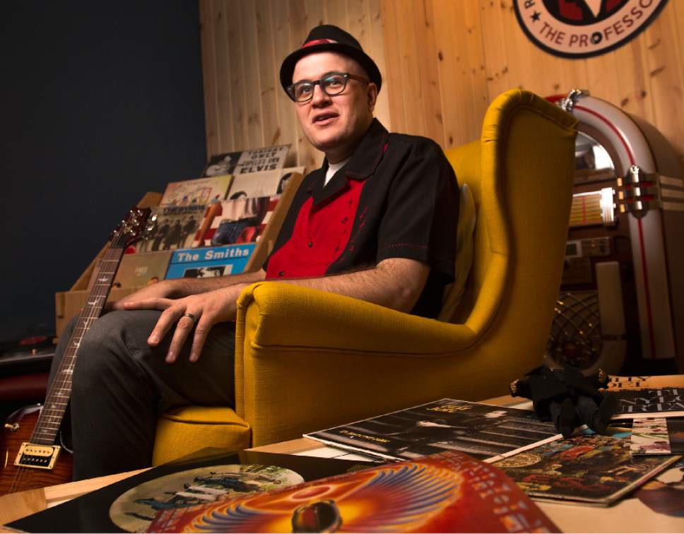 Leah Hogsten  |  The Salt Lake Tribune
Utahn Adam Reader has turned his love of music into a TV project with Vudu, Walmart's streaming platform. Reader is pictured in his home studio, Friday, Nov. 25, 2016.