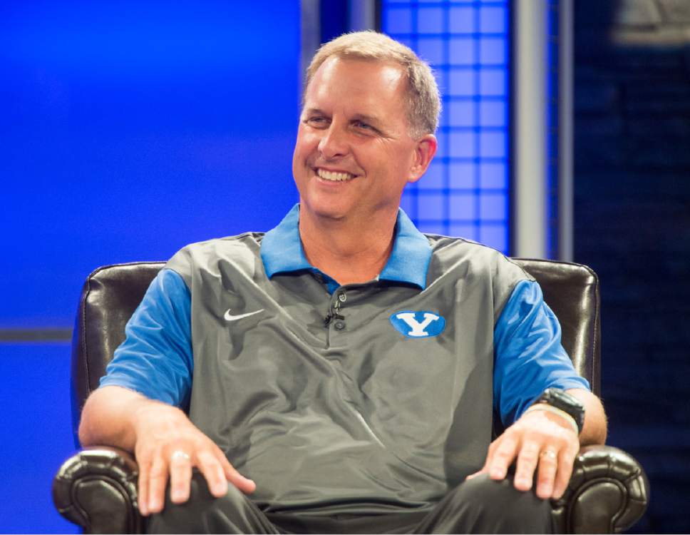 Rick Egan  |  The Salt Lake Tribune

BYU offensive coordinator Ty Detmer talks to the media at the annual football media day at the Broadcasting Building,Thursday, June 30, 2016.