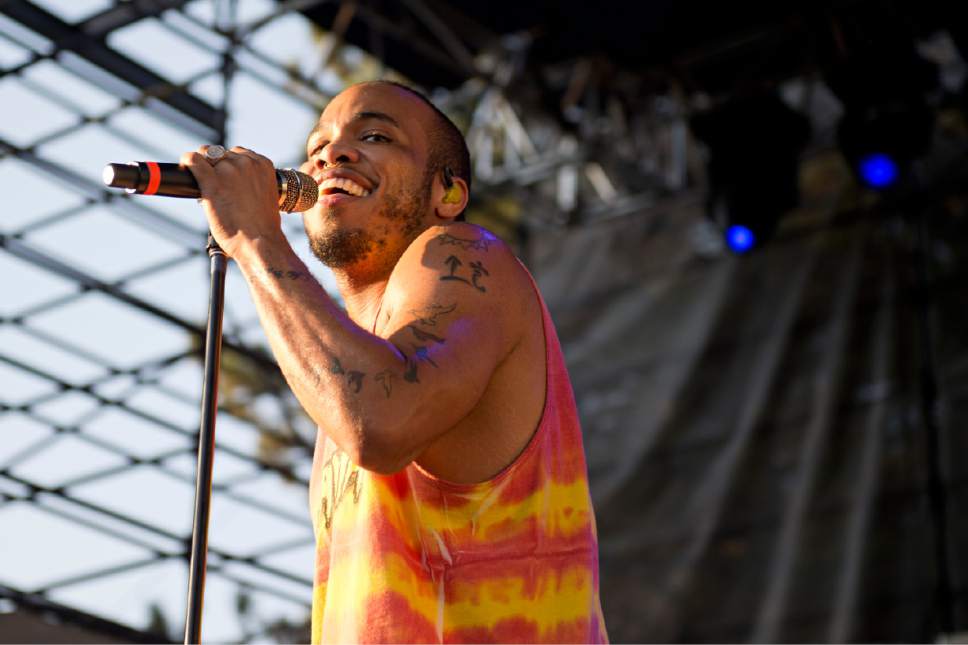 Lennie Mahler  |  The Salt Lake Tribune

Anderson .Paak and The Free Nationals performs in the 2016 Twilight Concert Series in Salt Lake City, Thursday, July 28, 2016.