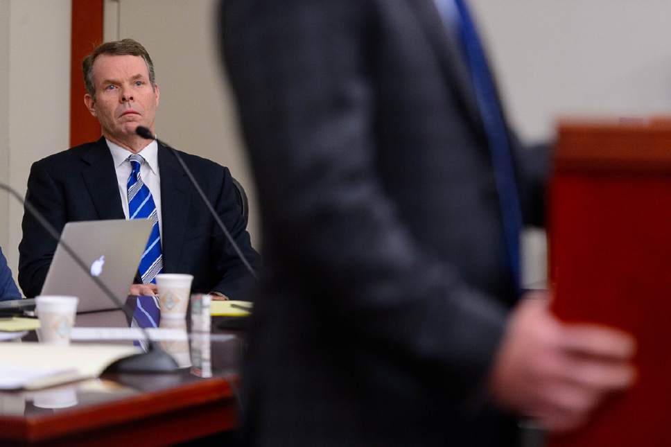 Trent Nelson  |  The Salt Lake Tribune
Former Utah Attorney General John Swallow, charged with bribery and public corruption, at a motion hearing in Salt Lake City, Friday December 9, 2016.