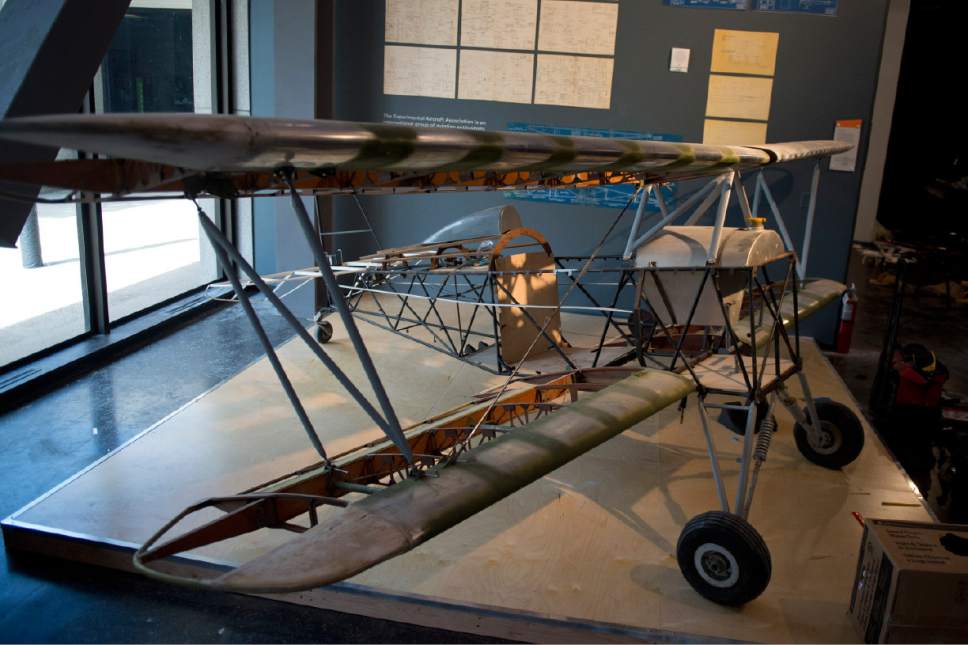 Lennie Mahler  |  The Salt Lake Tribune

An Oldfield Baby Great Lakes biplane in the new "Flight" exhibit at The Leonardo, the Salt Lake City museum's first exhibit designed fully in-house, which features a restored C-131 aircraft.
