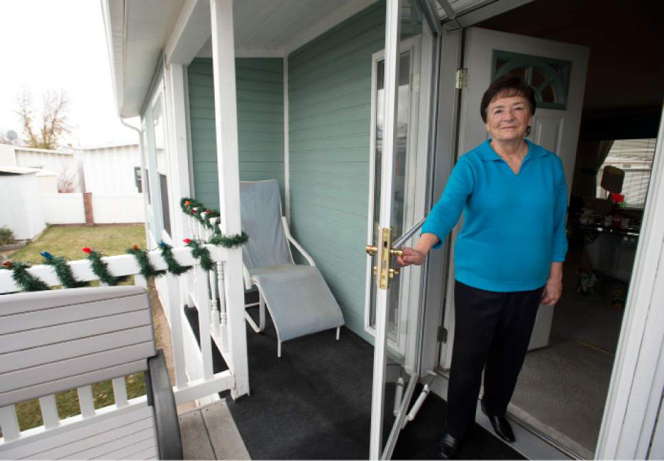 Steve Griffin / The Salt Lake Tribune
Shirlene Stoven, 80, at her residence at the Applewood Mobile Home park in Midvale on Friday, Dec. 9, 2016. Manufactured-home residents in Utah remain vulnerable to exploitation by park owners as highlighted by a recent legislative study.