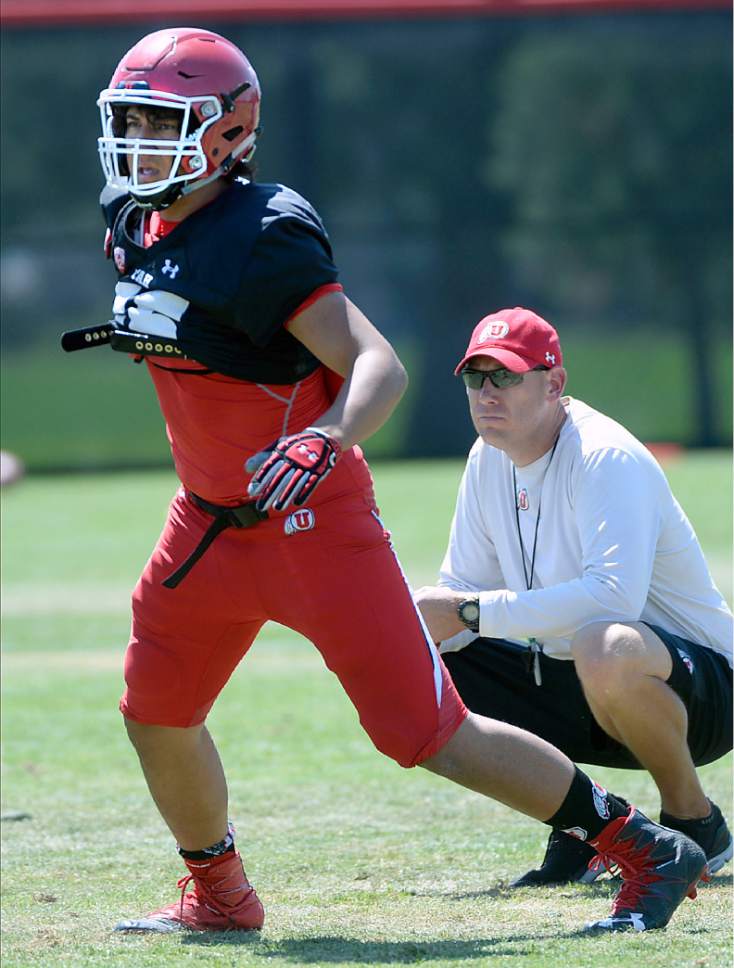 Al Hartmann  |  The Salt Lake Tribune 
Bradlee Anae, one of three Ute freshmen defensive-linemen with a lot of talent and promise.