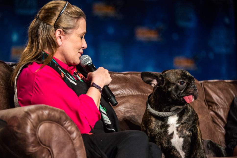 Chris Detrick  |  Tribune file photo
Carrie Fisher speaks during Salt Lake Comic Con FanX at the Salt Palace Convention Center Saturday January 31, 2015. Fisher has died at the age of 60.