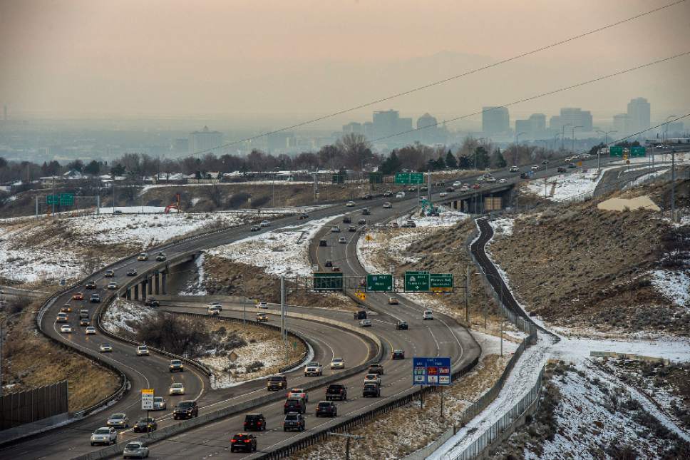 Chris Detrick  |  The Salt Lake Tribune
Traffic on Interstate 215 Thursday December 22, 2016.