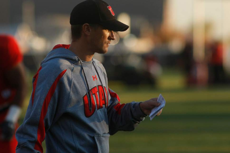 Photo by Chris Detrick  |  The Salt Lake Tribune 
Assistant coach Aaron Roderick watches during a recent practice Tuesday November 3, 2009.