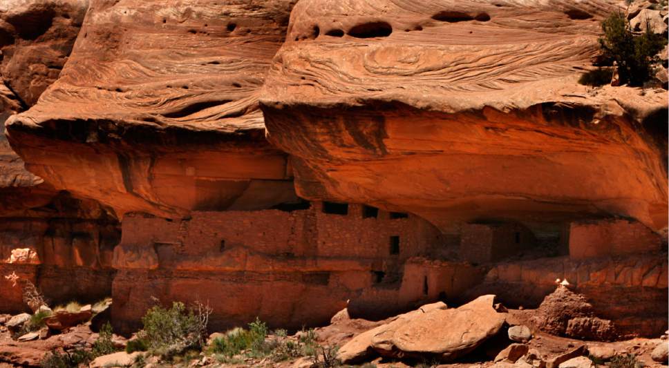 Photo by Leah Hogsten  |  The Salt Lake Tribune
 
Moon House is a Pueblo III-period cliff dwelling located in southeastern Utah on Cedar Mesa in McLoyd's Canyon. It was created by the Anasazi or Ancestral Puebloan peoples between 1150 and 1300 A.D.