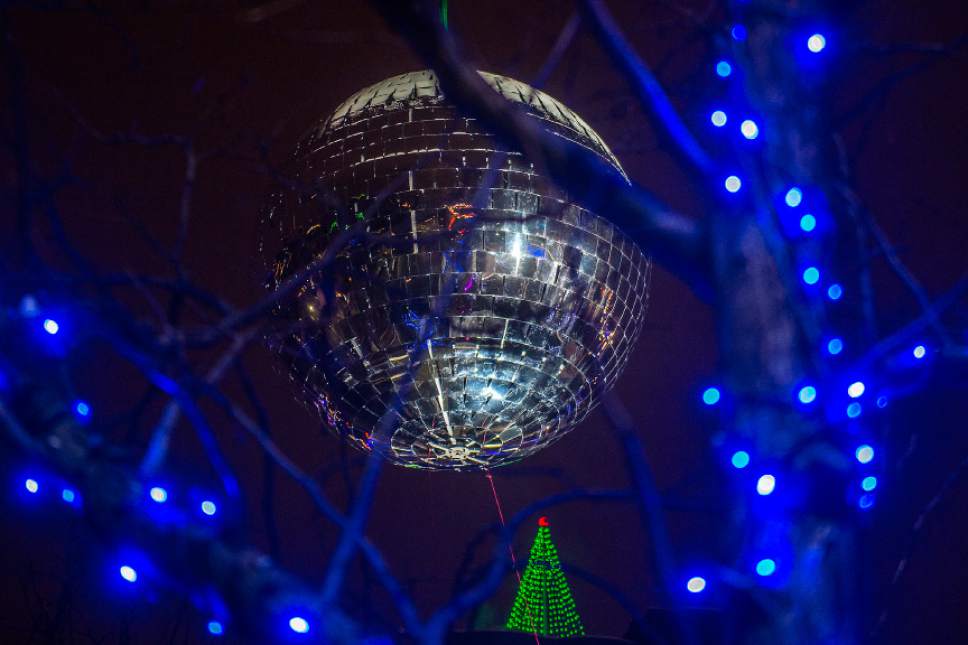 Chris Detrick  |  The Salt Lake Tribune
The 2,400-pound, 60-foot circumference MirrorBall during EVE WinterFest at the Calvin L. Rampton Salt Palace Convention Center Saturday December 31, 2016.