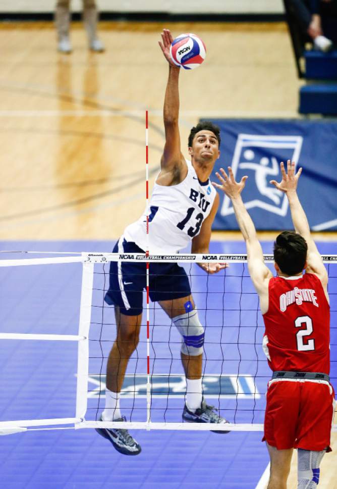 Patch, Ben _W2_4604

BYU's Ben Patch kills a ball in the second set. The BYU men's volleyball was defeated by Ohio State 0-3 in the Championship Match of the NCAA Men's Volleyball Championships. The Championships were hosted at Rec Hall, on the Penn State campus in University Park, Pennsylvania.

April 7, 2016

Photo by Jaren Wilkey/BYU

© BYU PHOTO 2016
All Rights Reserved
photo@byu.edu  (801)422-7322