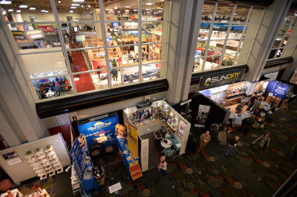 Steve Griffin / The Salt Lake Tribune

Exhibits at the Outdoor Retailer event at the Salt Palace Convention Center in Salt Lake City Tuesday January 10, 2017.
