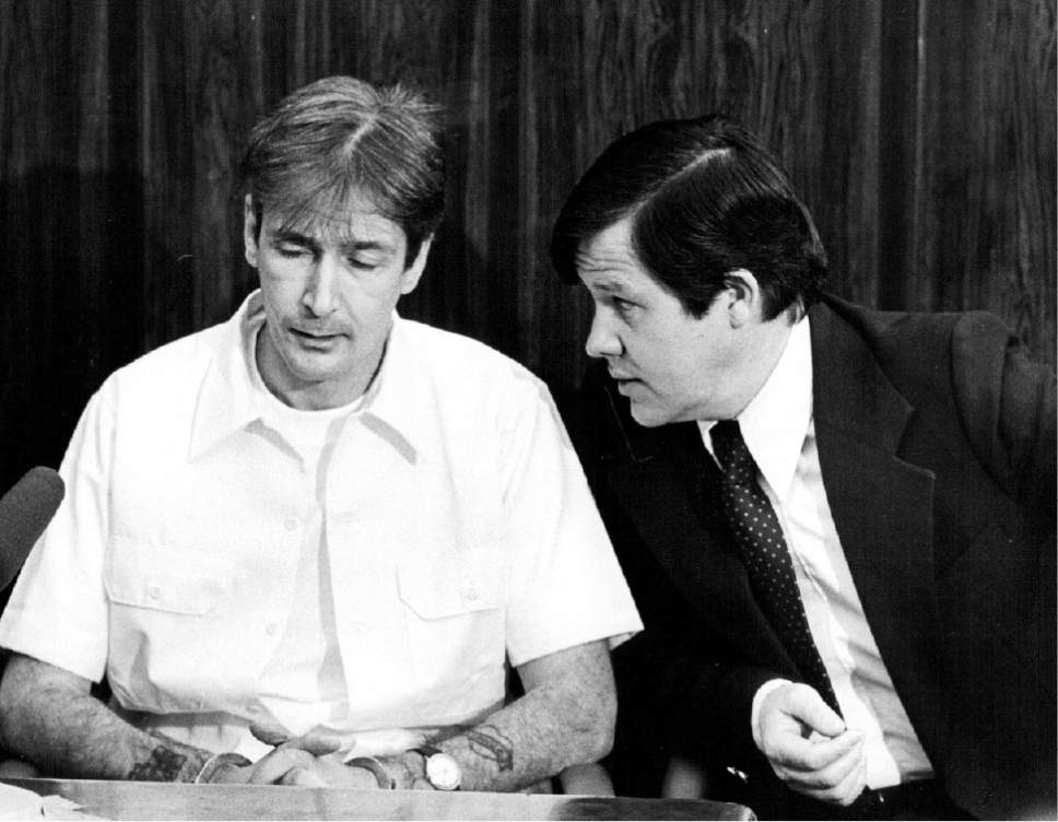 |  Tribune File Photo

A police interrogative person is asking questions to Gary Gilmore.