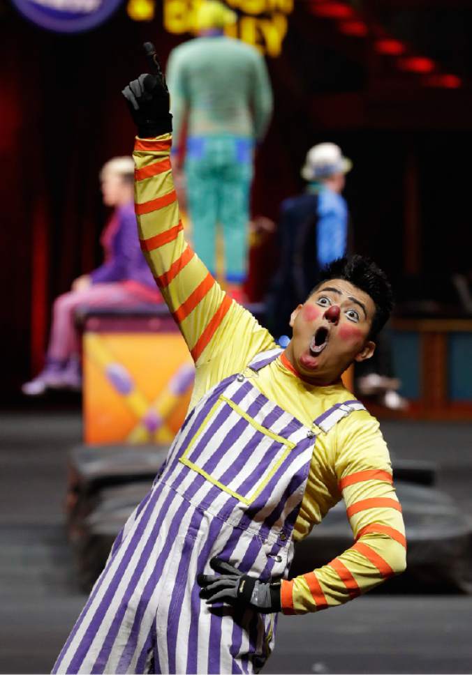 A Ringling Bros. and Barnum & Bailey clown performs Saturday, Jan. 14, 2017, in Orlando, Fla. The Ringling Bros. and Barnum & Bailey Circus will end the "The Greatest Show on Earth" in May, following a 146-year run of performances. Kenneth Feld, the chairman and CEO of Feld Entertainment, which owns the circus, told The Associated Press, declining attendance combined with high operating costs are among the reasons for closing. (AP Photo/Chris O'Meara)