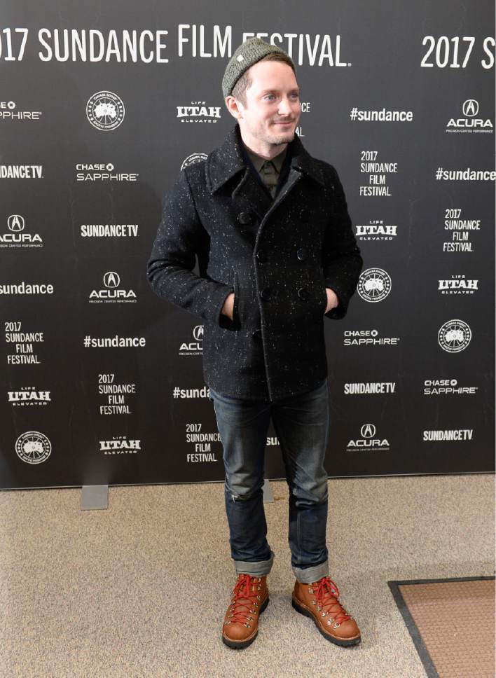 Francisco Kjolseth | The Salt Lake Tribune
Actor Elijah Wood walks the press line before the start of the debut of "I Don't Feel at Home in This World Anymore," as it premieres on day one at the Sundance Film Festival in Park City on Thursday, Jan. 19, 2017.