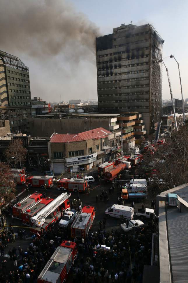 Collapse Of Burning Tehran High-rise Kills 30 Firefighters - The Salt ...