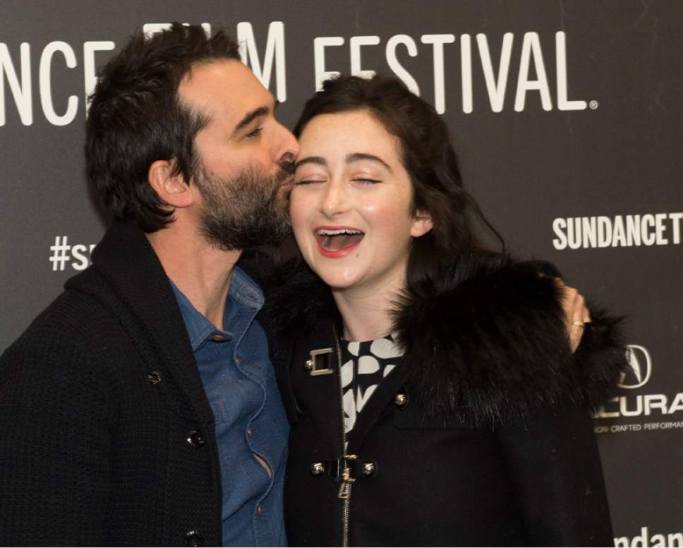 Rick Egan  |  The Salt Lake Tribune

Jay Duplass and  Abby Quinn, at the Eccles Theatre for the premiere of "Landline" at the 2017 Sundance Film Festival in Park City, Friday, January 20, 2017.