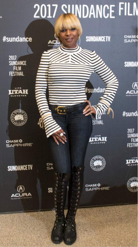 Rick Egan  |  The Salt Lake Tribune

Mary J. Blige, at the Eccles Theatre for the premiere of "Mudbound" at the 2017 Sundance Film Festival in Park City, Saturday, January 21, 2017.
