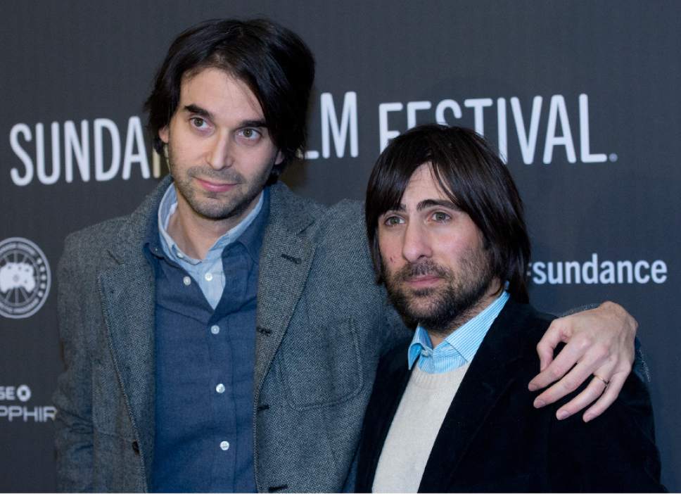 Leah Hogsten  |  The Salt Lake Tribune
 "Golden Exits" writer-director Alex Ross Perry, left, and Jason Schwartzman. "Golden Exits," a drama about a young foreign girl who disrupts the emotional balances of two families in Brooklyn, made its premiere Sunday, Jan. 22, at the 2017 Sundance Film Festival in Park City.