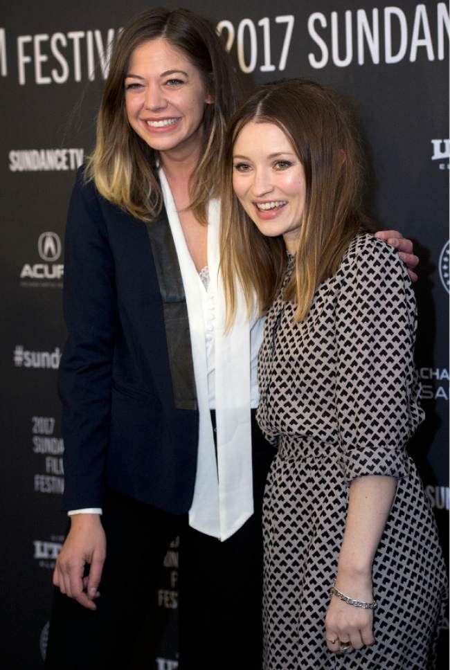 Leah Hogsten  |  The Salt Lake Tribune
Actors Analeigh Tipton and Emily Browning arrive for the premiere of "Golden Exits" at the 2017 Sundance Film Festival on Sunday, Jan. 22, in Park City.