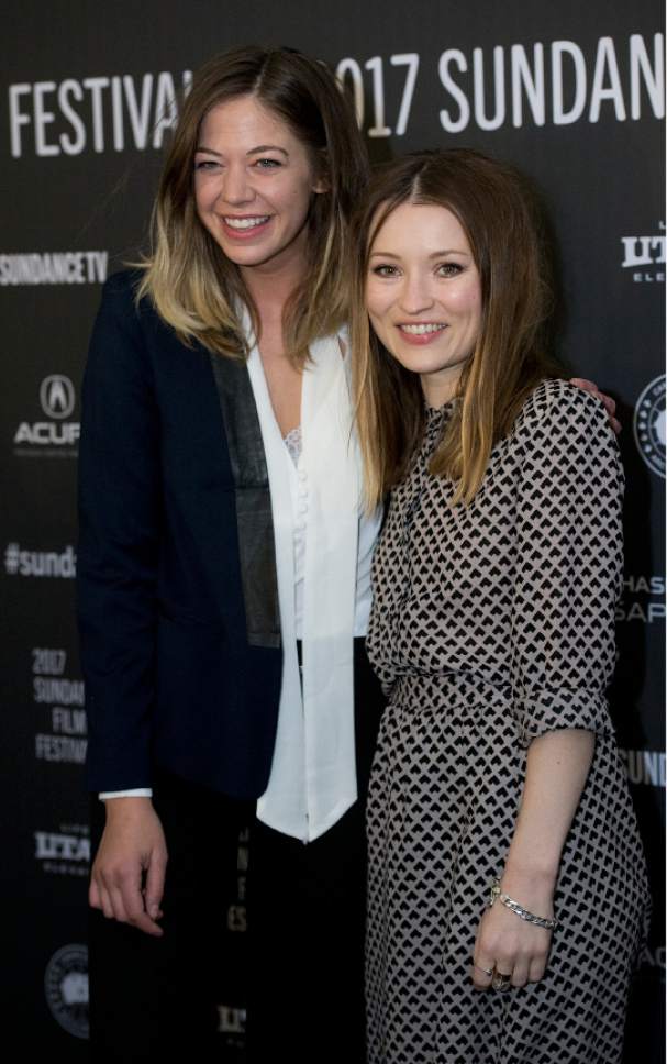 Leah Hogsten  |  The Salt Lake Tribune
Actors Analeigh Tipton and Emily Browning arrive for the premiere of "Golden Exits" at the 2017 Sundance Film Festival on Sunday, Jan. 22, in Park City.