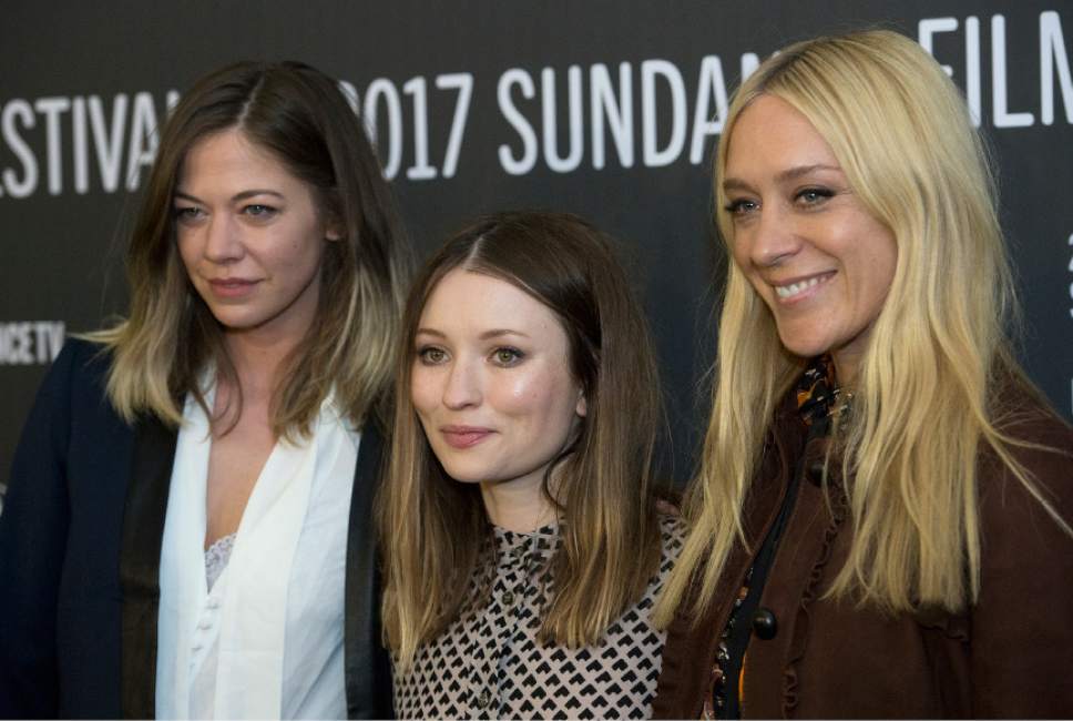 Leah Hogsten  |  The Salt Lake Tribune
Actors Analeigh Tipton, from left, Emily Browning and Chloe Sevigny arrive for the premiere of "Golden Exits" at the 2017 Sundance Film Festival on Sunday, Jan. 22, in Park City.