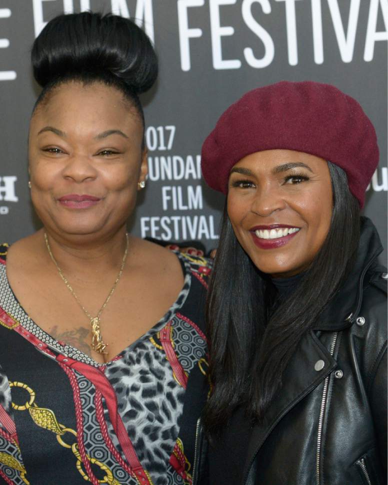 Leah Hogsten  |  The Salt Lake Tribune
Roxanne Shante poses with actor Nia Long at the premiere of "Roxanne Roxanne," Sunday, Jan. 22, at the 2017 Sundance Film Festival in Park City.    "Roxanne Roxanne," is based on hip hop legend Shanté,  who went from hustling the streets at 14 to becoming the most feared battle emcee in the early-'80s New York rap scene.