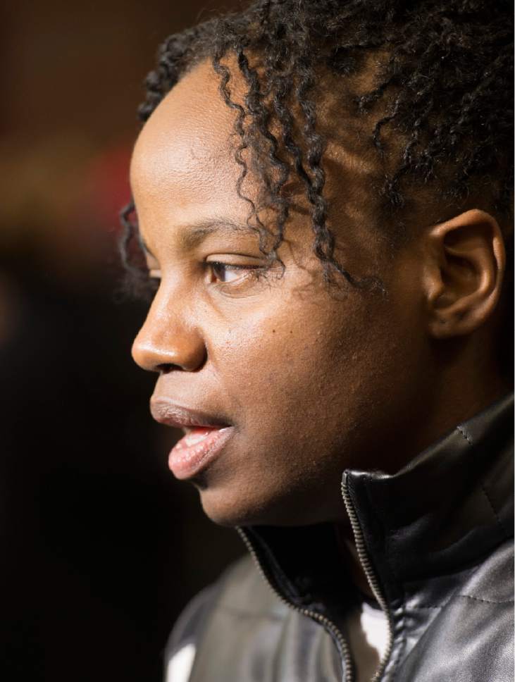 Rick Egan  |  The Salt Lake Tribune

Director/screenwriter/executive producer, Dee Rees, for the premiere of "Mudbound" at the 2017 Sundance Film Festival in Park City, Saturday, January 21, 2017.