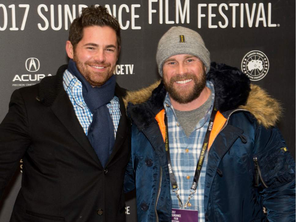 Rick Egan  |  The Salt Lake Tribune

Producers Tim Zajaros and Christopher Lemole, at the Eccles Theatre for the premiere of "Mudbound" at the 2017 Sundance Film Festival in Park City, Saturday, January 21, 2017.