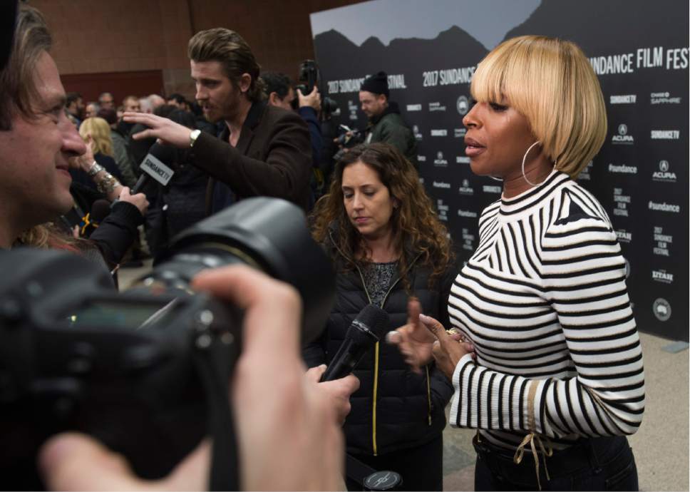 Rick Egan  |  The Salt Lake Tribune

Mary J. Blige, at the Eccles Theatre for the premiere of "Mudbound" at the 2017 Sundance Film Festival in Park City, Saturday, January 21, 2017.