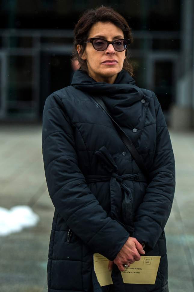 Chris Detrick  |  The Salt Lake Tribune
Elaine Glick, of Salt Lake City, stands outside of the Wallace F. Bennett Federal Building on Tuesday.