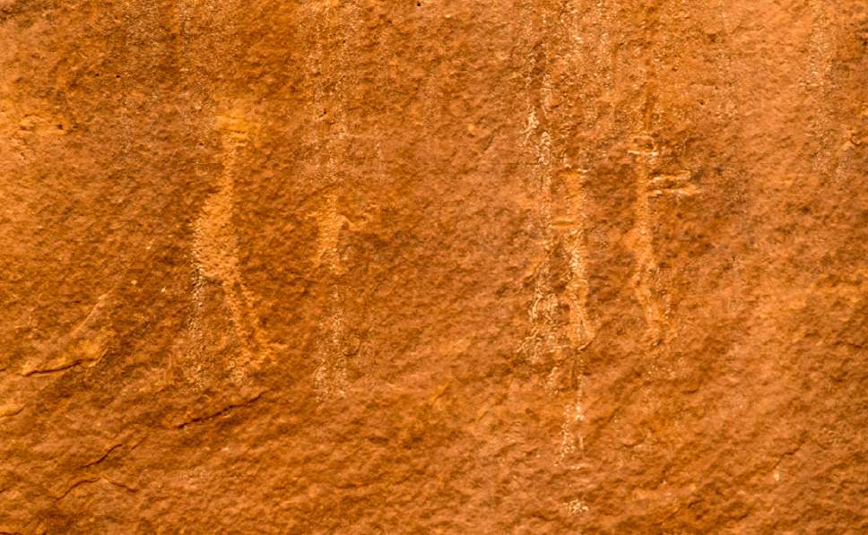 Rick Egan  |  The Salt Lake Tribune

Rock art can be seen from the trail between Owachomo Bridge and Kachina Bridge, in Natural Bridges National Monument, Friday, January 13, 2017.