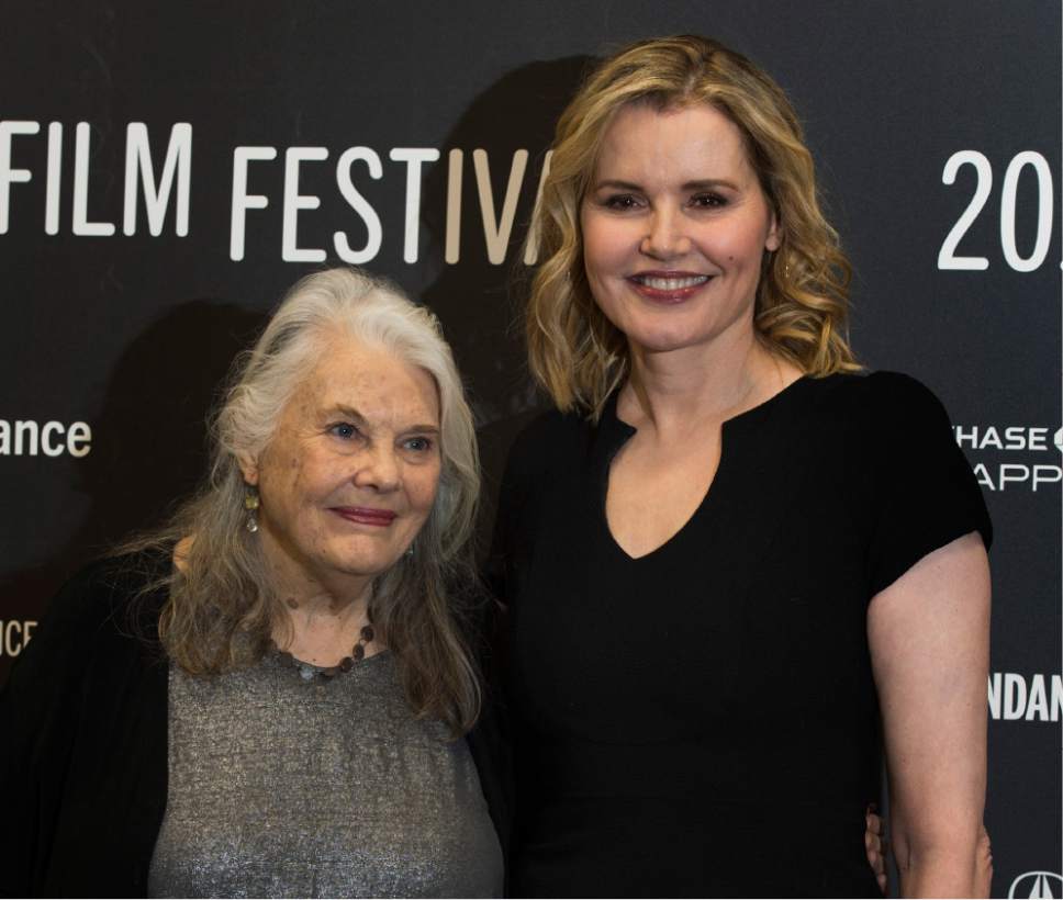 Rick Egan  |  The Salt Lake Tribune

Lois Smith and Geena Davis, at the Ecceles Theatre for the premiere of "Marjorie Prime" at the 2017 Sundance Film Festival, in Park City, Monday, January 23, 2017.