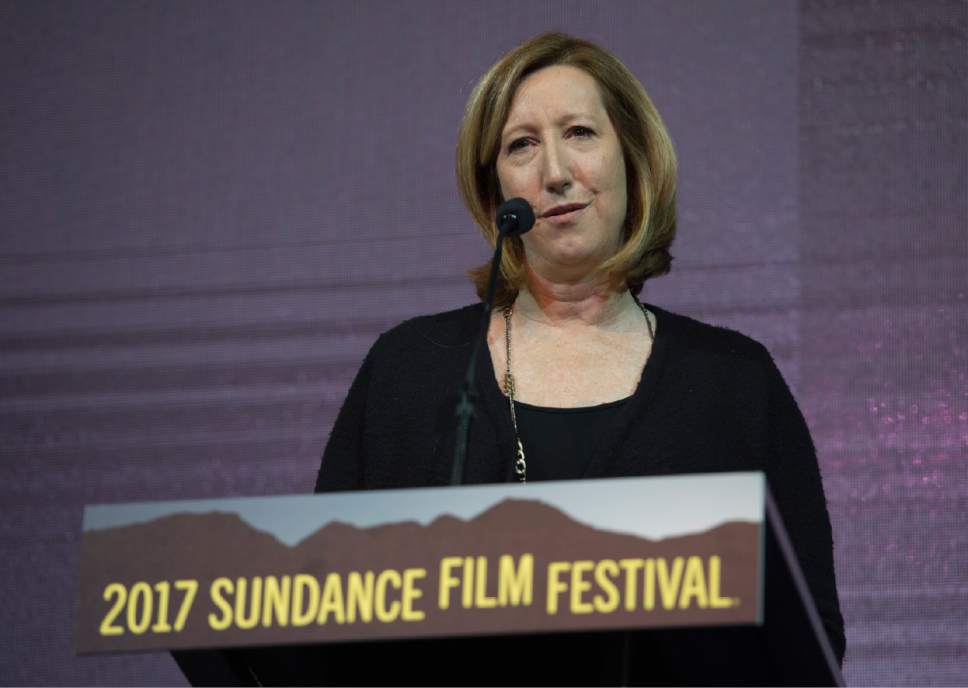 Rick Egan  |  The Salt Lake Tribune
 
Sundance Institute Executive Director Keri Putnam address the crowd at the 2017 Sundance Film Festival's Awards Ceremony, Saturday, Jan. 28, 2017.