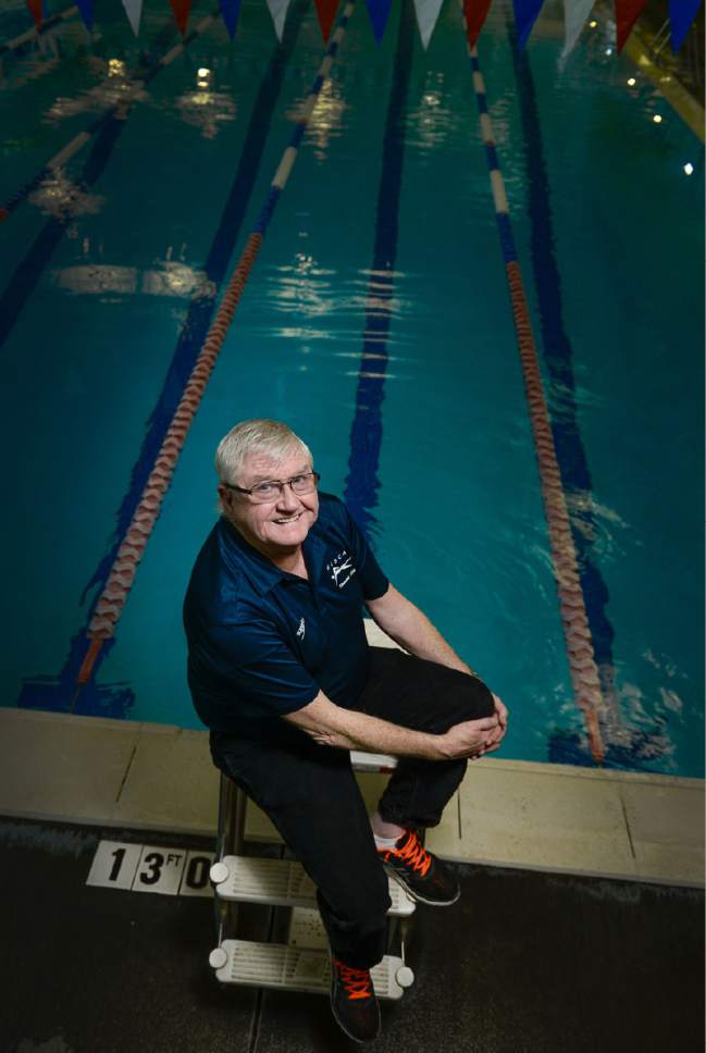 Francisco Kjolseth | The Salt Lake Tribune
Hall of fame swimmer Mel Roberts, the longtime swimming coach at Tooele High School, is retiring after a 49 year career.