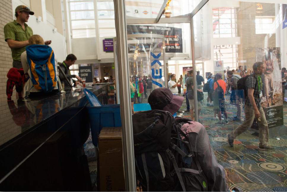 Leah Hogsten  |  The Salt Lake Tribune
Outdoor Retailer Summer Market trade show for outdoor industry's manufacturers and retail buyers, August 3, 2016, at the Salt Palace Convention Center.