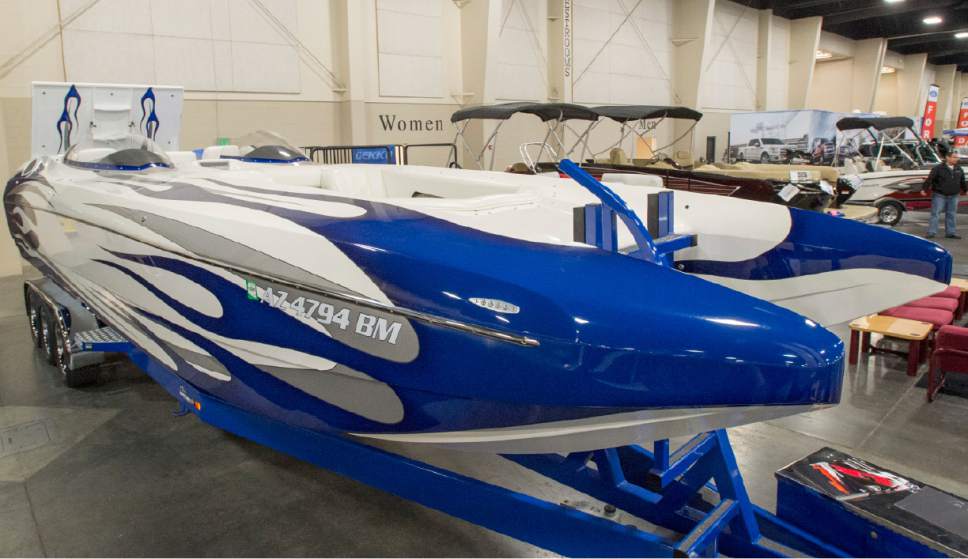 Rick Egan  |  Tribune file photo
The M41 from DCB, at the Utah Boat Show and Watersports Expo, at the South Towne Expo Center, in 2015.