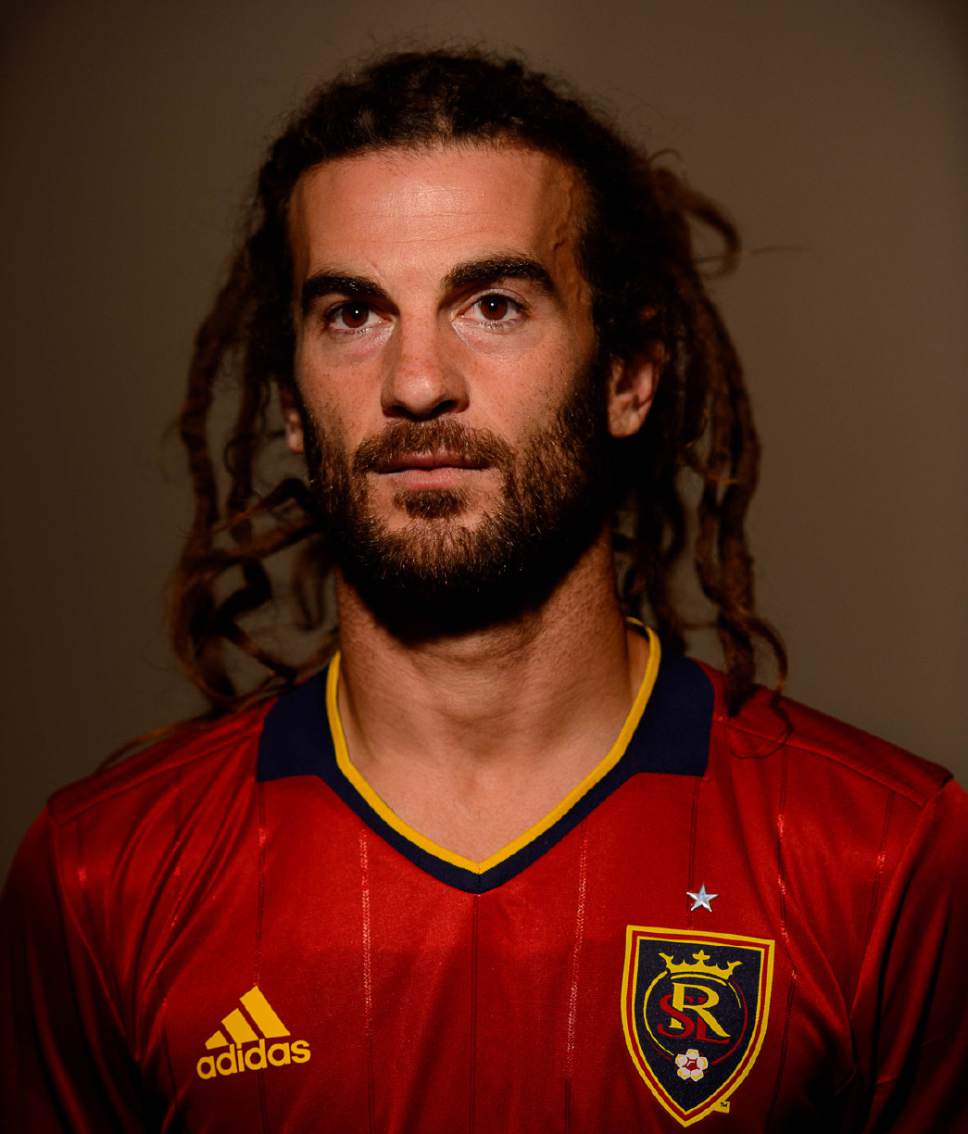 Trent Nelson  |  The Salt Lake Tribune
Real Salt Lake's Kyle Beckerman at the club's media day in Sandy, Saturday January 23, 2016.