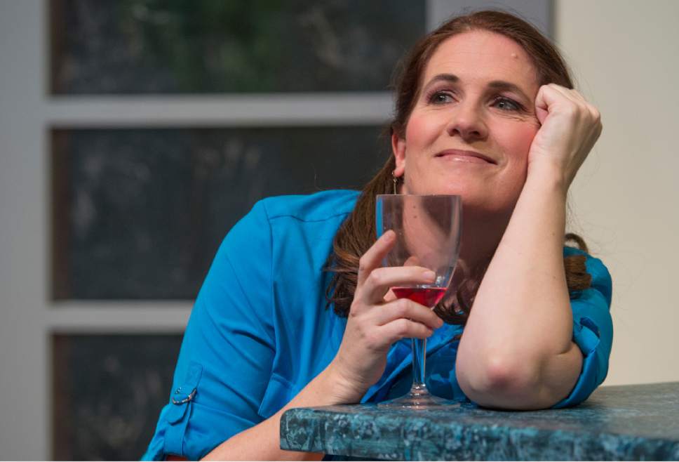Leah Hogsten  |  The Salt Lake Tribune
Anne Tolpegin plays "Mary" in Pioneer Theatre Company's upcoming premiere of "Women in Jeopardy!" -- a comedy set in Utah about what happens to the friendship of divorced women when they think their friend has fallen in love with a serial killer.