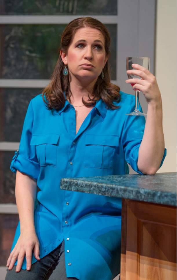 Leah Hogsten  |  The Salt Lake Tribune
Anne Tolpegin plays "Mary" in Pioneer Theatre Company's upcoming premiere of "Women in Jeopardy!" -- a comedy set in Utah about what happens to the friendship of divorced women when they think their friend has fallen in love with a serial killer.