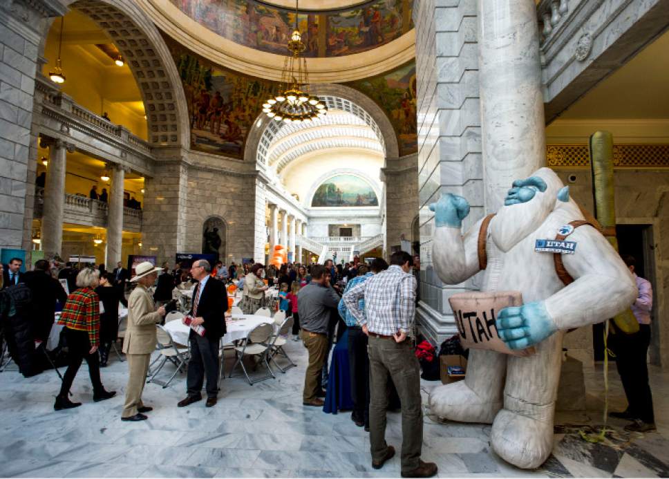 Steve Griffin  |  The Salt Lake Tribune


People attend Tourism Day in the Rotunda of the State Capitol in Salt Lake City Monday February 13, 2017