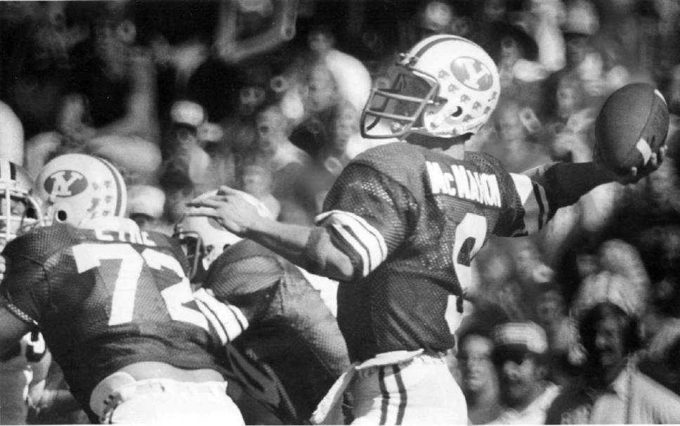 |  Tribune File Photo

Jim McMahon passing during game October 12, 1980.