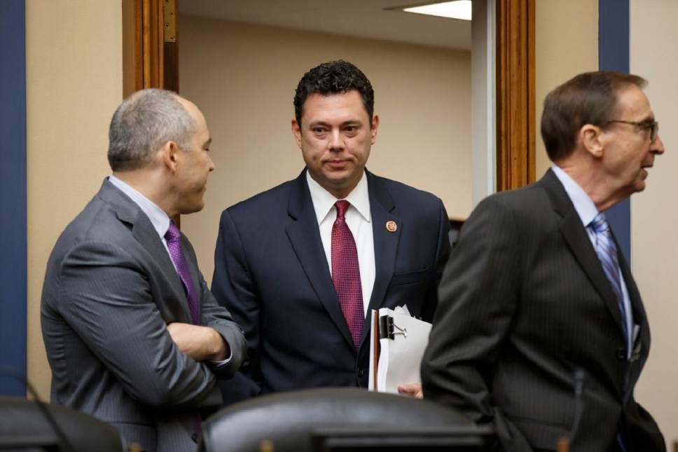 Scott Applewhite |  AP file photo
Rep. Jason Chaffetz, R-Utah, arrives at a House Oversight Committee hearing room.