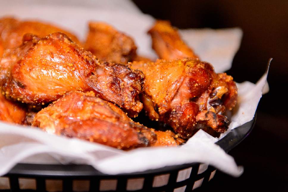 Trent Nelson  |  The Salt Lake Tribune
Hot wings at  Trolley Wing Co. in Salt Lake City.