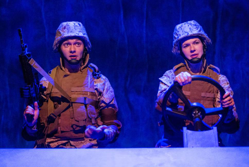 Rick Egan  |  The Salt Lake Tribune

Topher Rasmussen and Cassandra Stokes-Wylie, in Kathleen Cahill's  "Harbur Gate," making  its world premiere at Salt Lake Acting Company.