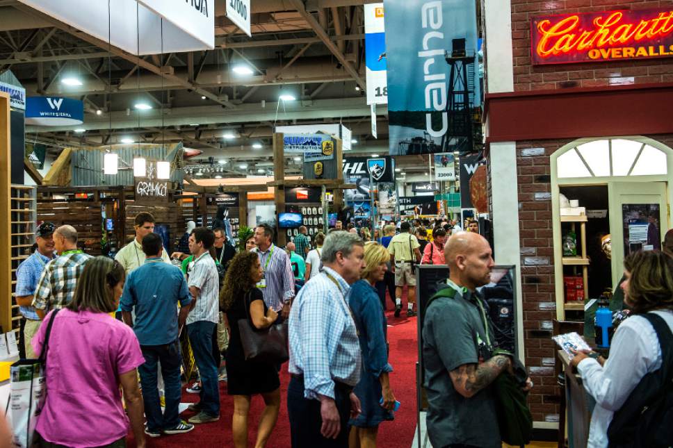 Chris Detrick  |  The Salt Lake Tribune
Opening day of the 2015 Outdoor Retailer Summer Market at the Salt Palace Convention Center in Salt Lake City Wednesday August 5, 2015.